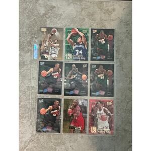 9 fleer ultra basketball card lot with sleeve
